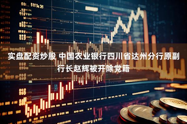 实盘配资炒股 中国农业银行四川省达州分行原副行长赵辉被开除党籍