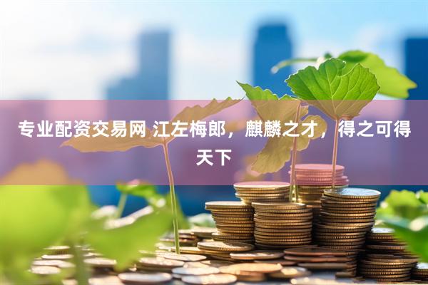 专业配资交易网 江左梅郎，麒麟之才，得之可得天下