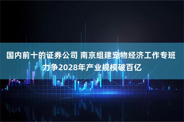 国内前十的证券公司 南京组建宠物经济工作专班 力争2028年产业规模破百亿